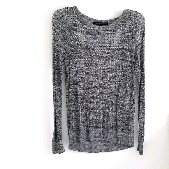 White House Black Market Sweaters - WHBM gray metallic open weave sweater rayon Medium